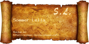 Sommer Leila névjegykártya