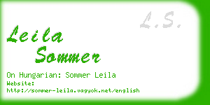 leila sommer business card